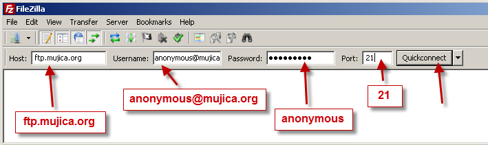 FileZilla connection